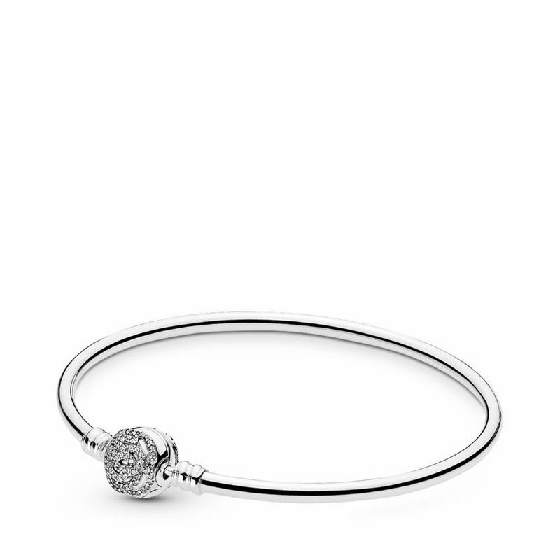 Pandora Disneyr, Beauty & The Beast Bangle Bracelet - Sterling Silver/Cubic Zirconia - Canada | US53